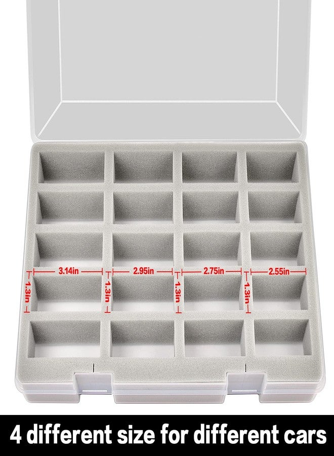 FULLCASE ADAM Case Compatible with Hot Wheels Cars. Toy Organizer Storage Container Holds for Hot Wheels Car 20pcs. Display Carrying Holder with 4 Size of Slots (Box Only) - Image 2